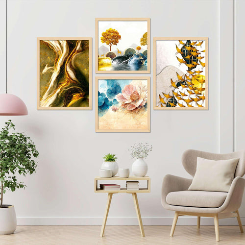 Abstract Nature Wall Art Set of 4 | Golden Tree, Floral & Modern Canvas Prints | Luxury Framed Artwork for Living Room, Bedroom & Office Decor
( 36X24 Inches ) (BLACKLUXE CRAFTS) - BLACKLUXECRAFTS