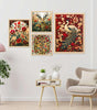 Peacock & Deer Wall Art Set of 4 | Vintage Floral Canvas Prints | Luxury Animal & Nature Wall Decor for Living Room, Bedroom & Office
( 36X24 Inches ) (BLACKLUXE CRAFTS) - BLACKLUXECRAFTS