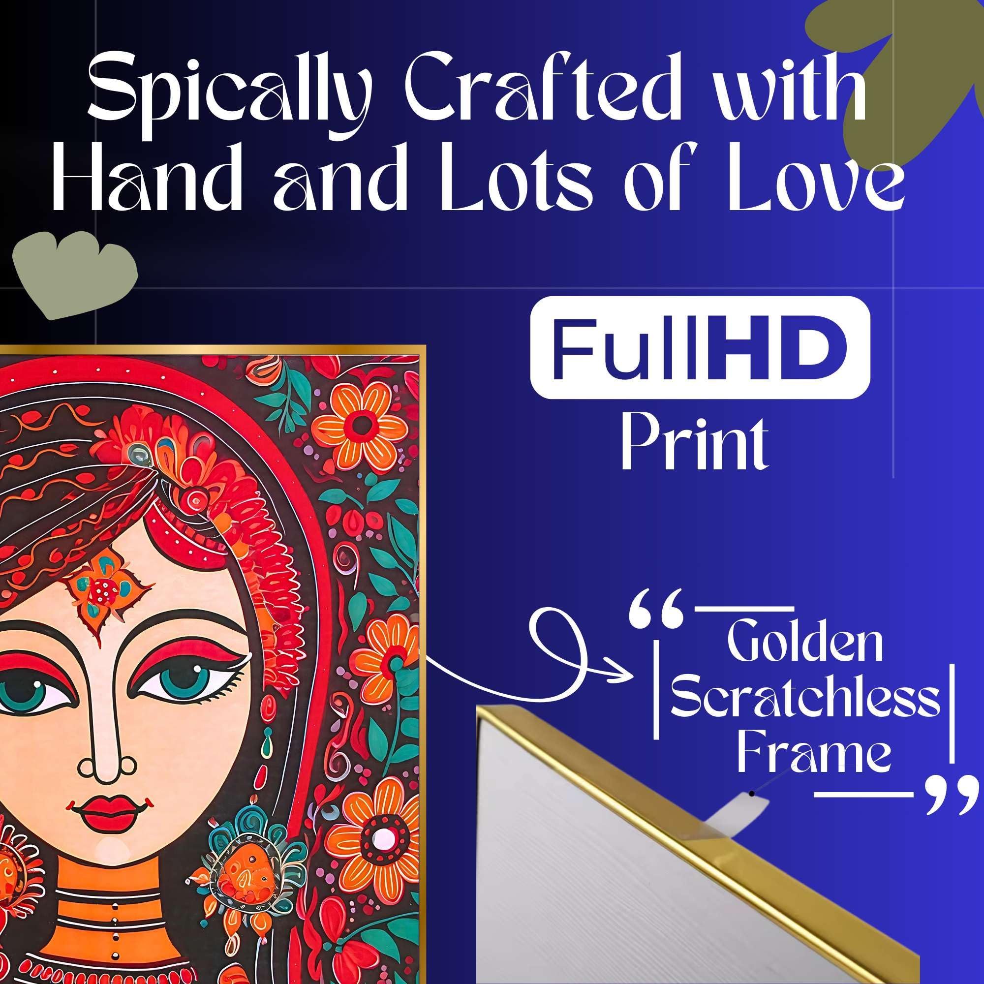 Set of Four Wall Paintings for Wall Decoration Golden Framed Wall Paintings for Living Room & Bedroom Wall Art for Home Decoration & Office Wall Décor (BLACKLUXE CRAFTS) - BLACKLUXECRAFTS