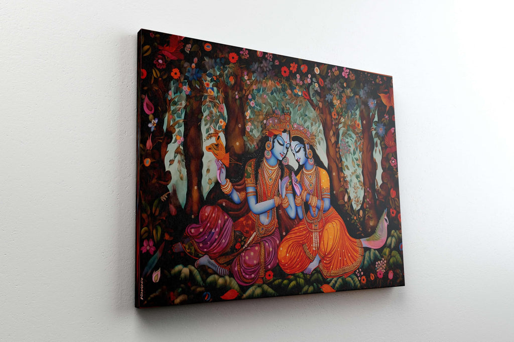 BLACKLUXE LIFESTYLE LTD Radha Krishna Paintings For Wall Decoration With Frame Canvas Painting For Living Room Bedroom Home Office & Hotels - BLACKLUXECRAFTS