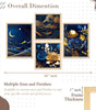 Luxury Blue & Gold Wall Art Set of 4 | Moonlight Landscape & Floral Canvas Prints | Modern Framed Artwork for Living Room, Bedroom & Office Decor
( 36X24 Inches ) (BLACKLUXE CRAFTS) - BLACKLUXECRAFTS
