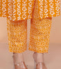 Women's Cotton Floral Printed Mandarin Collar A-Line Kurti with Pant (Orange) (BLACKLUXE CRAFTS) - BLACKLUXECRAFTS