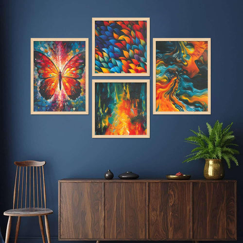 Abstract Butterfly & Colorful Wall Art Set – Modern Canvas Prints | Handmade Indian Home Decor for Living Room, Bedroom & Office
( 36X24 Inches ) (BLACKLUXE CRAFTS) - BLACKLUXECRAFTS
