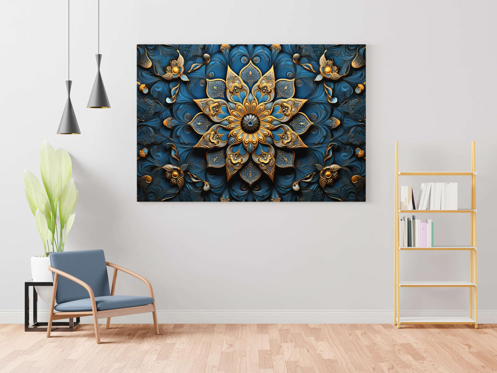 BLACKLUXE LIFESTYLE LTD Mandala Art Painting For Wall Decoration With Frame Canvas Painting For Living Room Bedroom Home Office & Hotels - BLACKLUXECRAFTS
