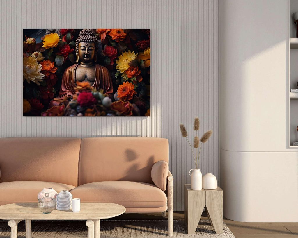 BLACKLUXE LIFESTYLE LTD Buddha Paintings For Wall Decoration With Frame Canvas Painting For Living Room Bedroom Home Office & Hotels - BLACKLUXECRAFTS