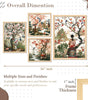Oriental Cherry Blossom Wall Art Set of 4 | Japanese Chinese Style Canvas Prints with Birds & Nature | Elegant Asian Wall Decor for Living Room & Bedroom ( 36X24 Inches ) (BLACKLUXE CRAFTS) - BLACKLUXECRAFTS