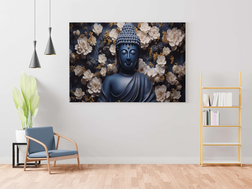 BLACKLUXE LIFESTYLE LTD Buddha Paintings For Wall Decoration With Frame Canvas Painting For Living Room Bedroom Home Office & Hotels - BLACKLUXECRAFTS