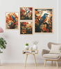 Bird and Floral Wall Art Set of 4 | Colorful Nature Canvas Prints with Blue Birds & Flowers | Elegant Botanical Wall Decor for Living Room & Bedroom
( 36X24 Inches ) (BLACKLUXE CRAFTS) - BLACKLUXECRAFTS