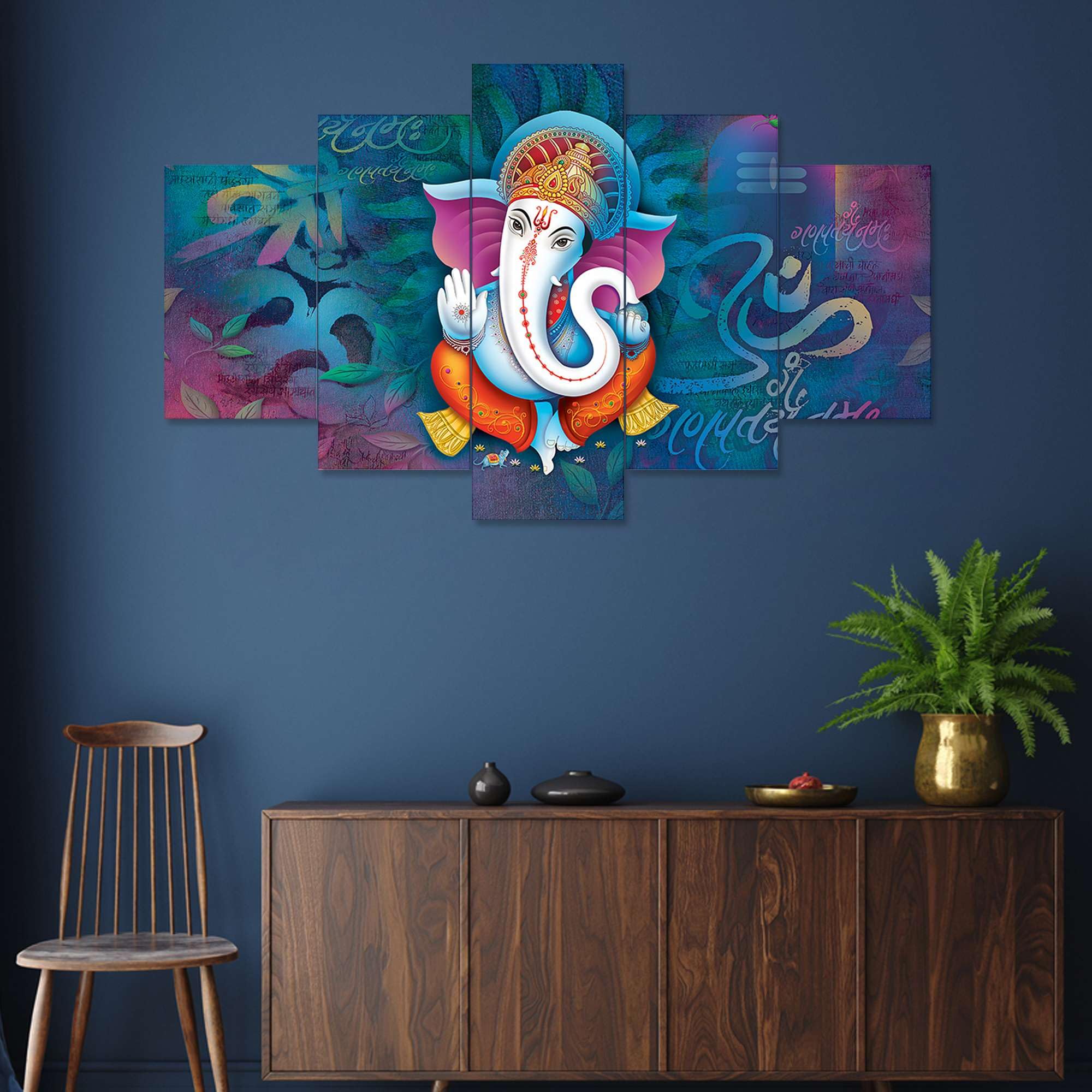 BLACKLUXE LIFESTYLE LTD Set of Five MDF Framed 3D Wall Painting for Home Decoration, Big Size Painting for Living Room, Bedroom (17x30 inches) WE 20 - BLACKLUXECRAFTS