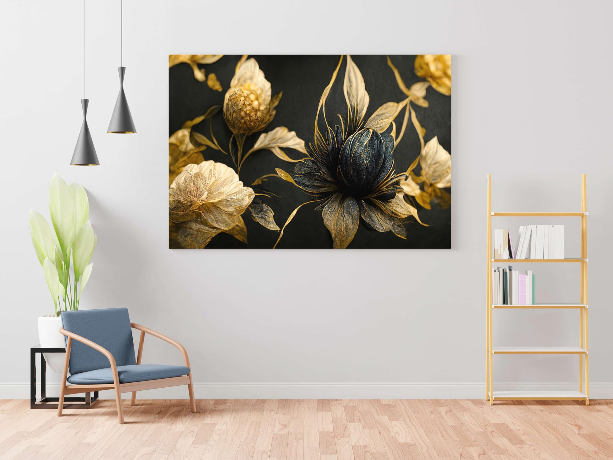 BLACKLUXE LIFESTYLE LTD Flower Paintings For Wall Decoration With Frame Canvas Painting For Living Room Bedroom Home Office & Hotels - BLACKLUXECRAFTS