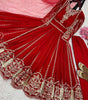 Women's Faux Georgette Embroidered Sequence Work Anarkali Kurti Gown with Net Dupatta (BLACKLUXE CRAFTS) - BLACKLUXECRAFTS