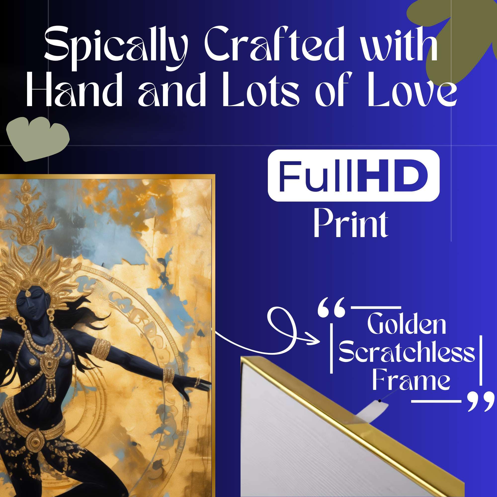 BLACKLUXE LIFESTYLE LTD Set of Two Wall Paintings for Wall Dacoration Golden Framed Wall Paintings for Living Room & Bedroom Wall Art for Home Decoration & Office Wall Décor - BLACKLUXECRAFTS