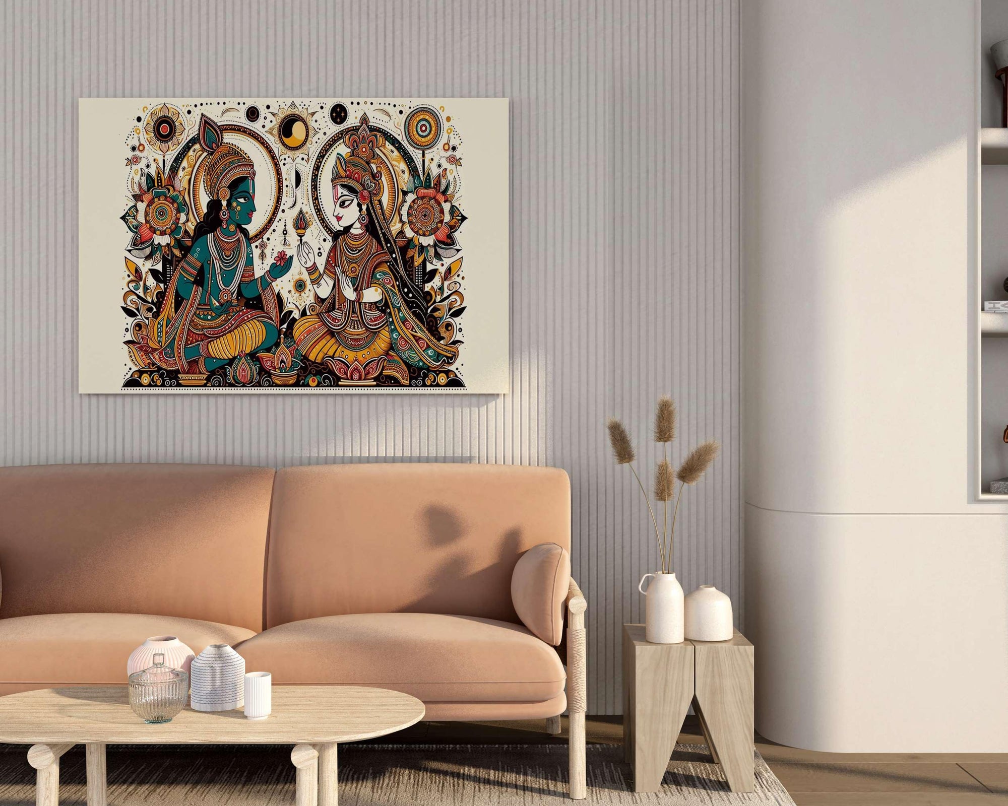 BLACKLUXE LIFESTYLE LTD Radha Krishna Paintings For Wall Decoration With Frame Canvas Painting For Living Room Bedroom Home Office & Hotels - BLACKLUXECRAFTS