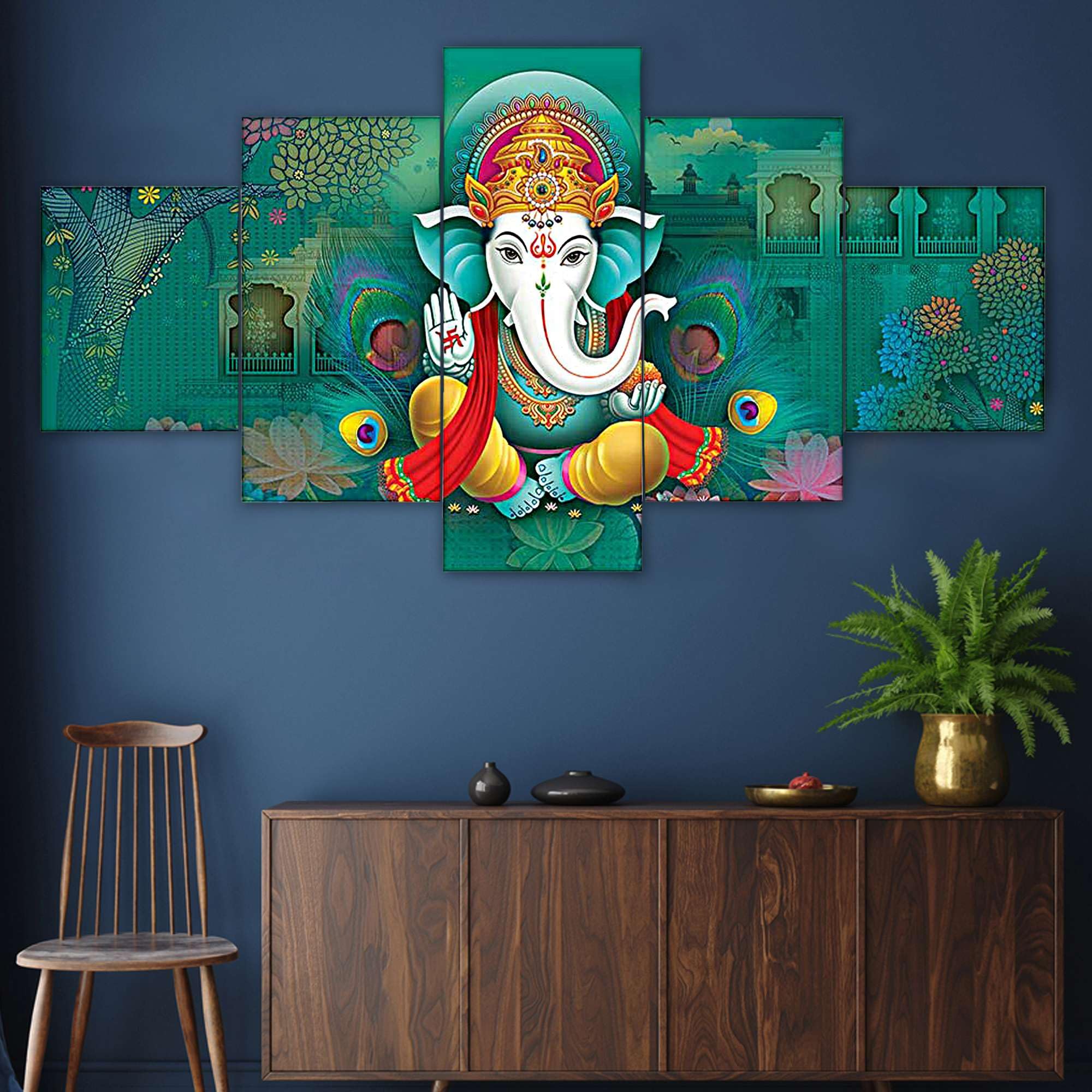 BLACKLUXE LIFESTYLE LTD Set of Five MDF Framed 3D Wall Painting for Home Decoration, Big Size Painting for Living Room, Bedroom (17x30 inches) WE 20 - BLACKLUXECRAFTS