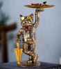 Vintage Gold Bulldog Butler Statue with Tray – Resin Dog Figurine Candy Dish & Decorative Organizer for Home Décor (BLACKLUXE CRAFTS) - BLACKLUXECRAFTS