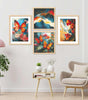 Butterfly & Abstract Wall Art Set – Colorful Butterfly Canvas Prints with Modern Abstract Mountain Painting | Vibrant Living Room & Bedroom Wall Decor 
( 36X24 Inches ) (BLACKLUXE CRAFTS) - BLACKLUXECRAFTS