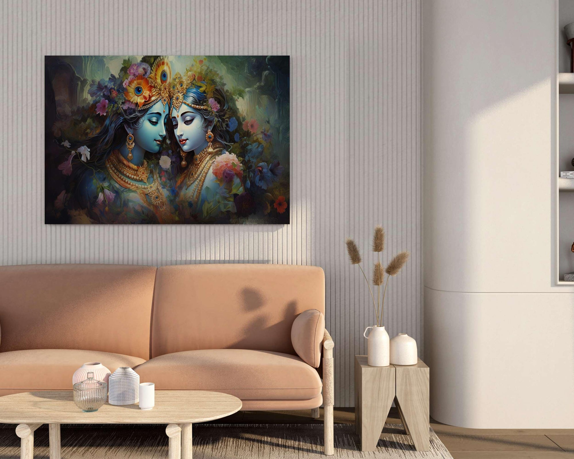 BLACKLUXE LIFESTYLE LTD Radha Krishna Paintings For Wall Decoration With Frame Canvas Painting For Living Room Bedroom Home Office & Hotels - BLACKLUXECRAFTS
