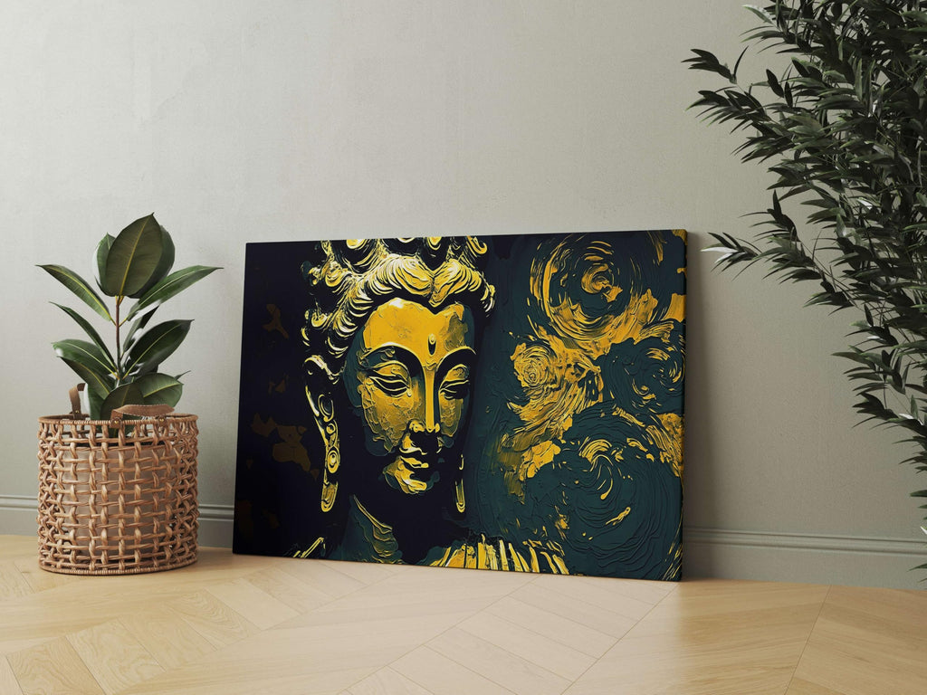 BLACKLUXE LIFESTYLE LTD Buddha Paintings For Wall Decoration With Frame Canvas Painting For Living Room Bedroom Home Office & Hotels - BLACKLUXECRAFTS