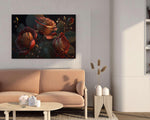 BLACKLUXE LIFESTYLE LTD Flower Paintings For Wall Decoration With Frame Canvas Painting For Living Room Bedroom Home Office & Hotels - BLACKLUXECRAFTS