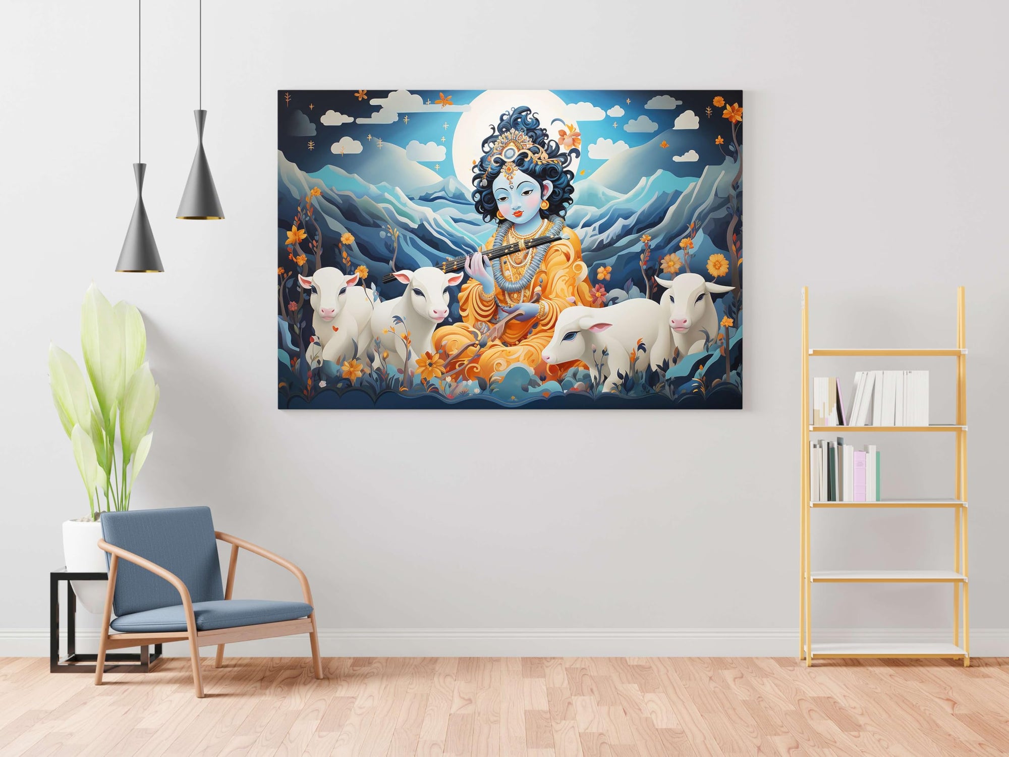 BLACKLUXE LIFESTYLE LTD Radha Krishna Paintings For Wall Decoration With Frame Canvas Painting For Living Room Bedroom Home Office & Hotels - BLACKLUXECRAFTS