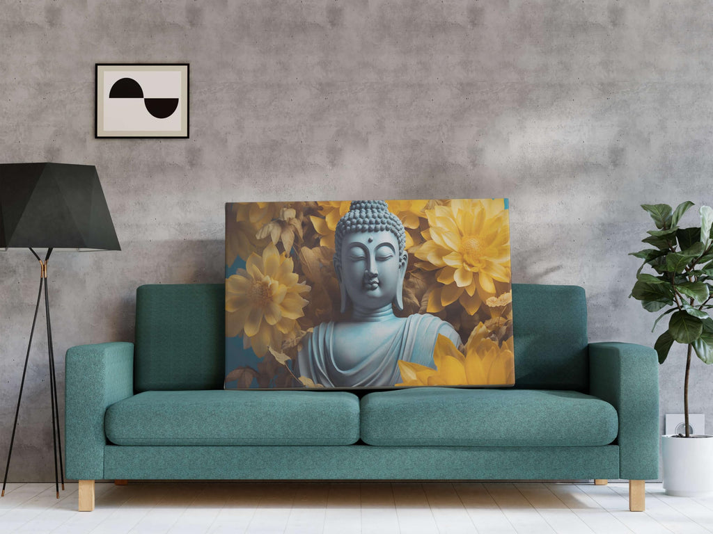 BLACKLUXE LIFESTYLE LTD Buddha Paintings For Wall Decoration With Frame Canvas Painting For Living Room Bedroom Home Office & Hotels - BLACKLUXECRAFTS