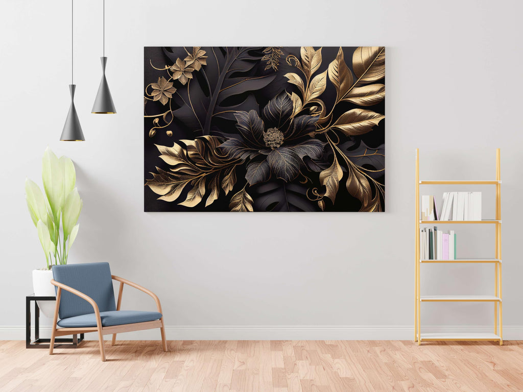 BLACKLUXE LIFESTYLE LTD Flower Paintings For Wall Decoration With Frame Canvas Painting For Living Room Bedroom Home Office & Hotels - BLACKLUXECRAFTS