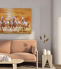 BLACKLUXE LIFESTYLE LTD Seven Horse Painting For Wall Decoration With Frame Canvas Painting For Living Room Bedroom Home Office & Hotels - BLACKLUXECRAFTS