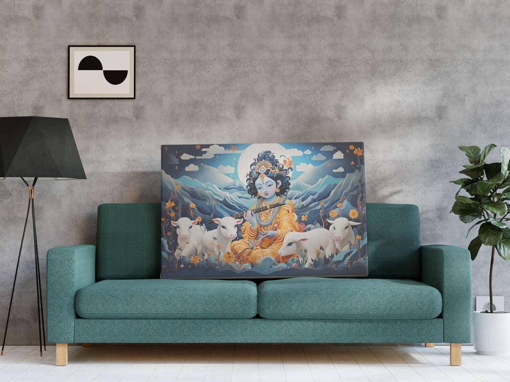 BLACKLUXE LIFESTYLE LTD Radha Krishna Paintings For Wall Decoration With Frame Canvas Painting For Living Room Bedroom Home Office & Hotels - BLACKLUXECRAFTS