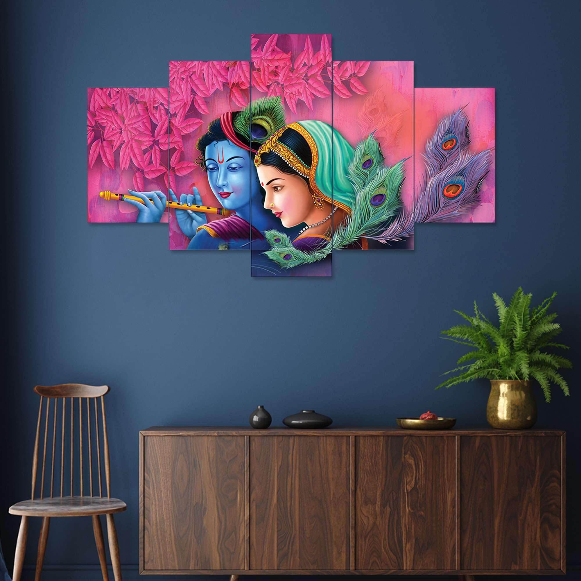 BLACKLUXE LIFESTYLE LTD Set of Five MDF Framed 3D Wall Painting for Home Decoration, Big Size Painting for Living Room, Bedroom (17x30 inches) WE 12 - BLACKLUXECRAFTS