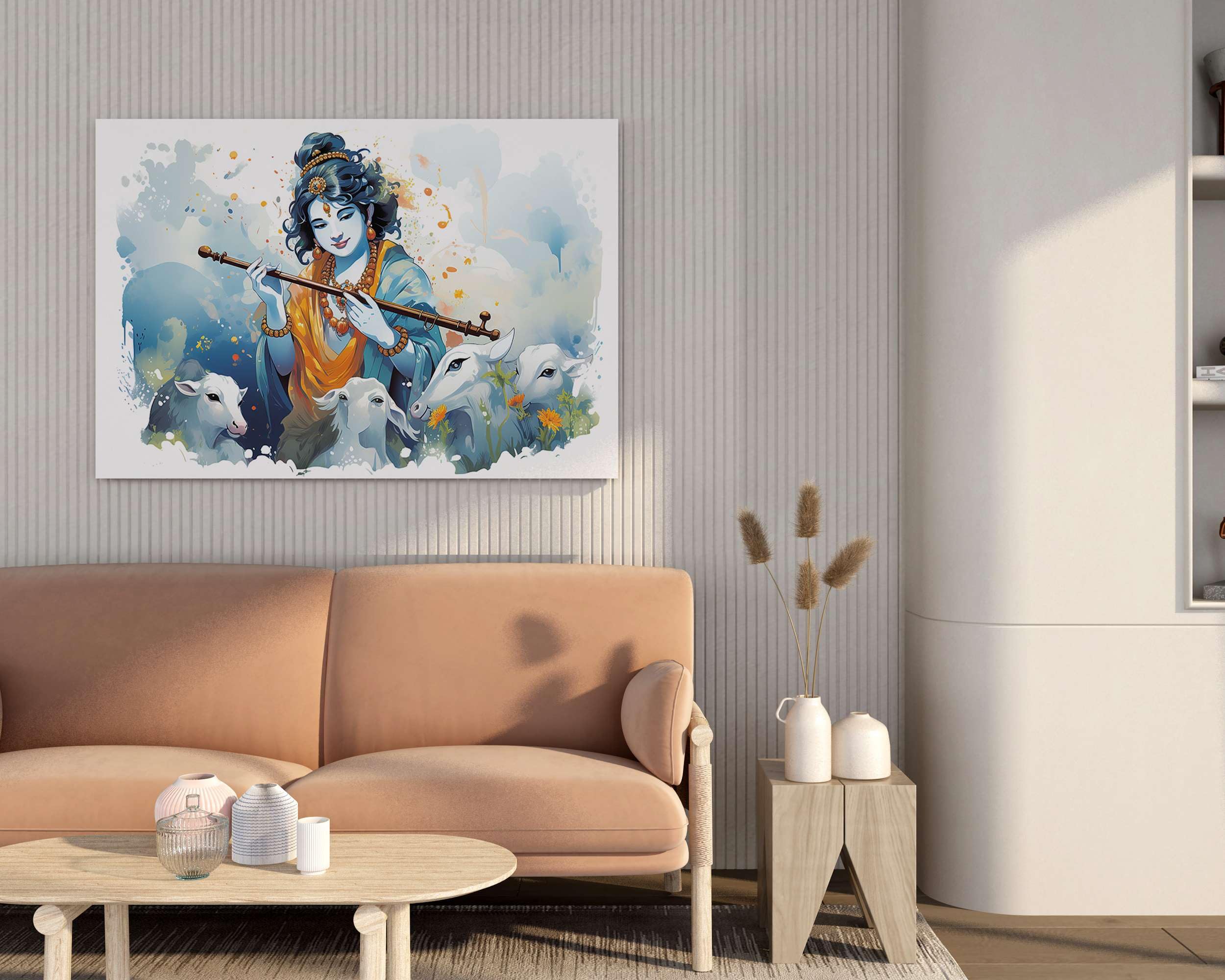 BLACKLUXE LIFESTYLE LTD Radha Krishna Paintings For Wall Decoration With Frame Canvas Painting For Living Room Bedroom Home Office & Hotels - BLACKLUXECRAFTS