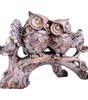 Vintage Twin Owl Figurine on Tree Branch – Handcrafted Resin Owl Statue for Home Décor & Gifting (BLACKLUXE CRAFTS) - BLACKLUXECRAFTS