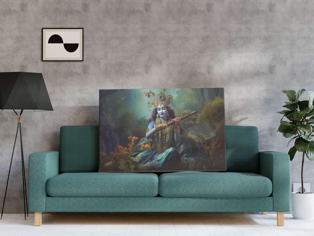 BLACKLUXE LIFESTYLE LTD Radha Krishna Paintings For Wall Decoration With Frame Canvas Painting For Living Room Bedroom Home Office & Hotels - BLACKLUXECRAFTS