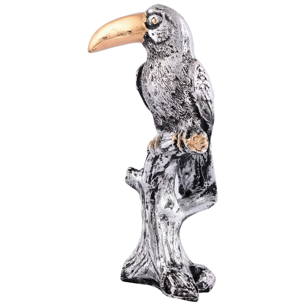 Handcrafted Toucan Bird Figurine – Resin Tropical Bird Statue with Golden Beak for Home & Office Décor (BLACKLUXE CRAFTS) - BLACKLUXECRAFTS