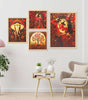 Traditional Indian Wall Art Set – Radha Krishna, Elephant & Tree of Life Paintings | Vibrant Handmade Canvas Prints for Living Room, Bedroom & Office | Spiritual Home Decor, Made in India ( 36X24 Inches ) (BLACKLUXE CRAFTS) - BLACKLUXECRAFTS