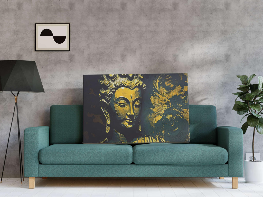 BLACKLUXE LIFESTYLE LTD Buddha Paintings For Wall Decoration With Frame Canvas Painting For Living Room Bedroom Home Office & Hotels - BLACKLUXECRAFTS