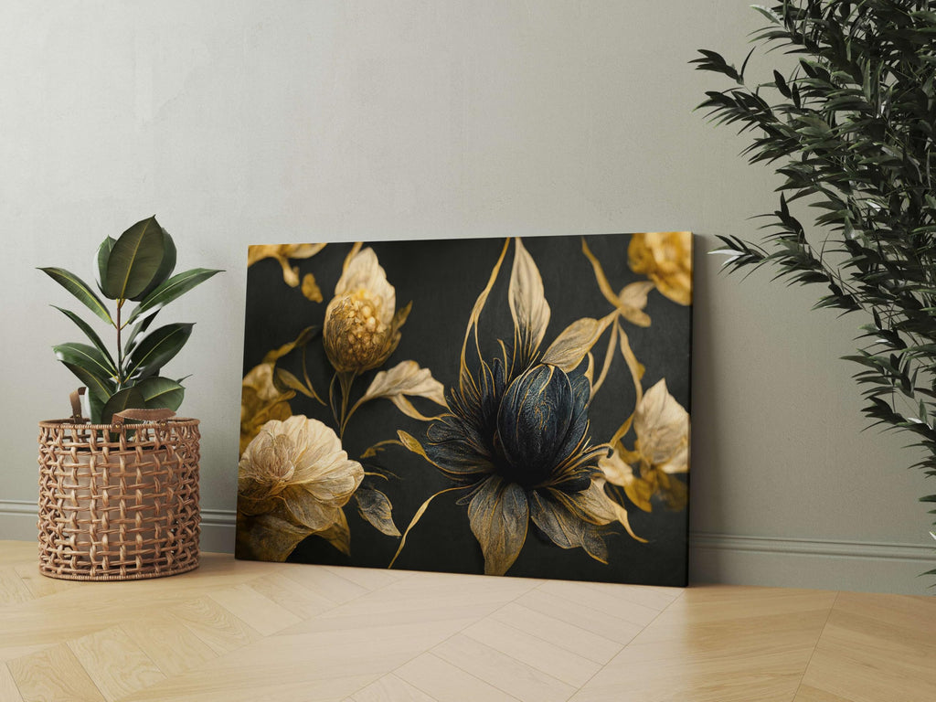 BLACKLUXE LIFESTYLE LTD Flower Paintings For Wall Decoration With Frame Canvas Painting For Living Room Bedroom Home Office & Hotels - BLACKLUXECRAFTS