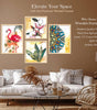 Flamingo & Botanical Wall Art Set of 4 – Modern Tropical Canvas Prints with Floral & Mandala Design | Living Room, Bedroom & Office Decor 
( 36X24 Inches ) (BLACKLUXE CRAFTS) - BLACKLUXECRAFTS