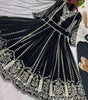 Women's Faux Georgette Embroidered Sequence Work Anarkali Kurti Gown with Net Dupatta (BLACKLUXE CRAFTS) - BLACKLUXECRAFTS