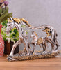 Silver & Gold Horse Family Figurine – Handcrafted Resin Horse Sculpture for Home Décor & Gift (BLACKLUXE CRAFTS) - BLACKLUXECRAFTS