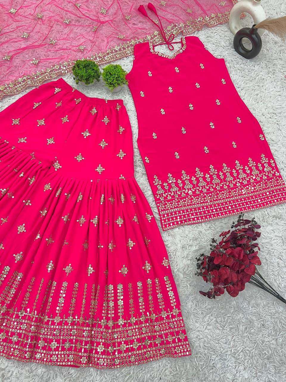 Embroidered Lehenga Suit with Dupatta – Festive Party Wear Indian Ethnic Outfit for Women (BLACKLUXE CRAFTS) - BLACKLUXECRAFTS