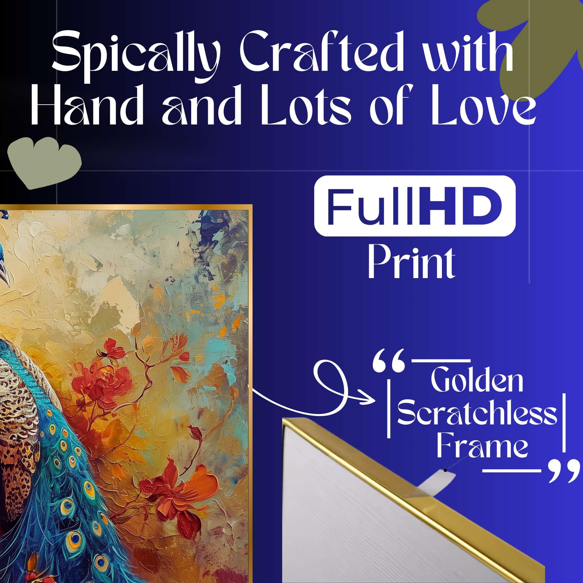 BLACKLUXE LIFESTYLE LTD Set of Two Wall Paintings for Wall Dacoration Golden Framed Wall Paintings for Living Room & Bedroom Wall Art for Home Decoration & Office Wall Décor - BLACKLUXECRAFTS