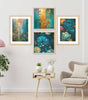 Luxury Teal & Gold Floral Wall Art Set – Modern Abstract Botanical Canvas Prints for Living Room, Bedroom & Office Décor | Handmade in India
( 36X24 Inches ) (BLACKLUXE CRAFTS) - BLACKLUXECRAFTS