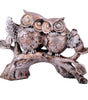 Vintage Twin Owl Figurine on Tree Branch – Handcrafted Resin Owl Statue for Home Décor & Gifting (BLACKLUXE CRAFTS) - BLACKLUXECRAFTS