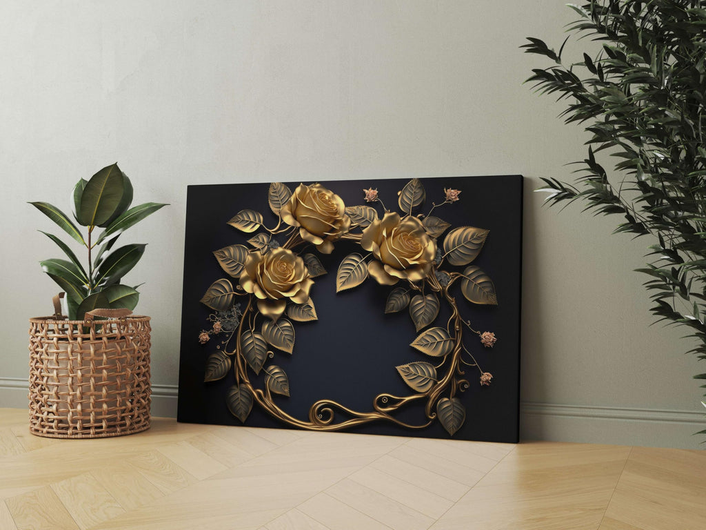 BLACKLUXE LIFESTYLE LTD Flower Paintings For Wall Decoration With Frame Canvas Painting For Living Room Bedroom Home Office & Hotels - BLACKLUXECRAFTS