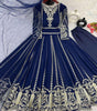 Women's Faux Georgette Embroidered Sequence Work Anarkali Kurti Gown with Net Dupatta (BLACKLUXE CRAFTS) - BLACKLUXECRAFTS