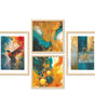 Abstract Wall Art Set of 4 – Modern Colorful Canvas Prints with Bird & Geometric Design | Contemporary Wall Decor for Living Room, Bedroom & Office ( 36X24 Inches ) (BLACKLUXE CRAFTS) - BLACKLUXECRAFTS