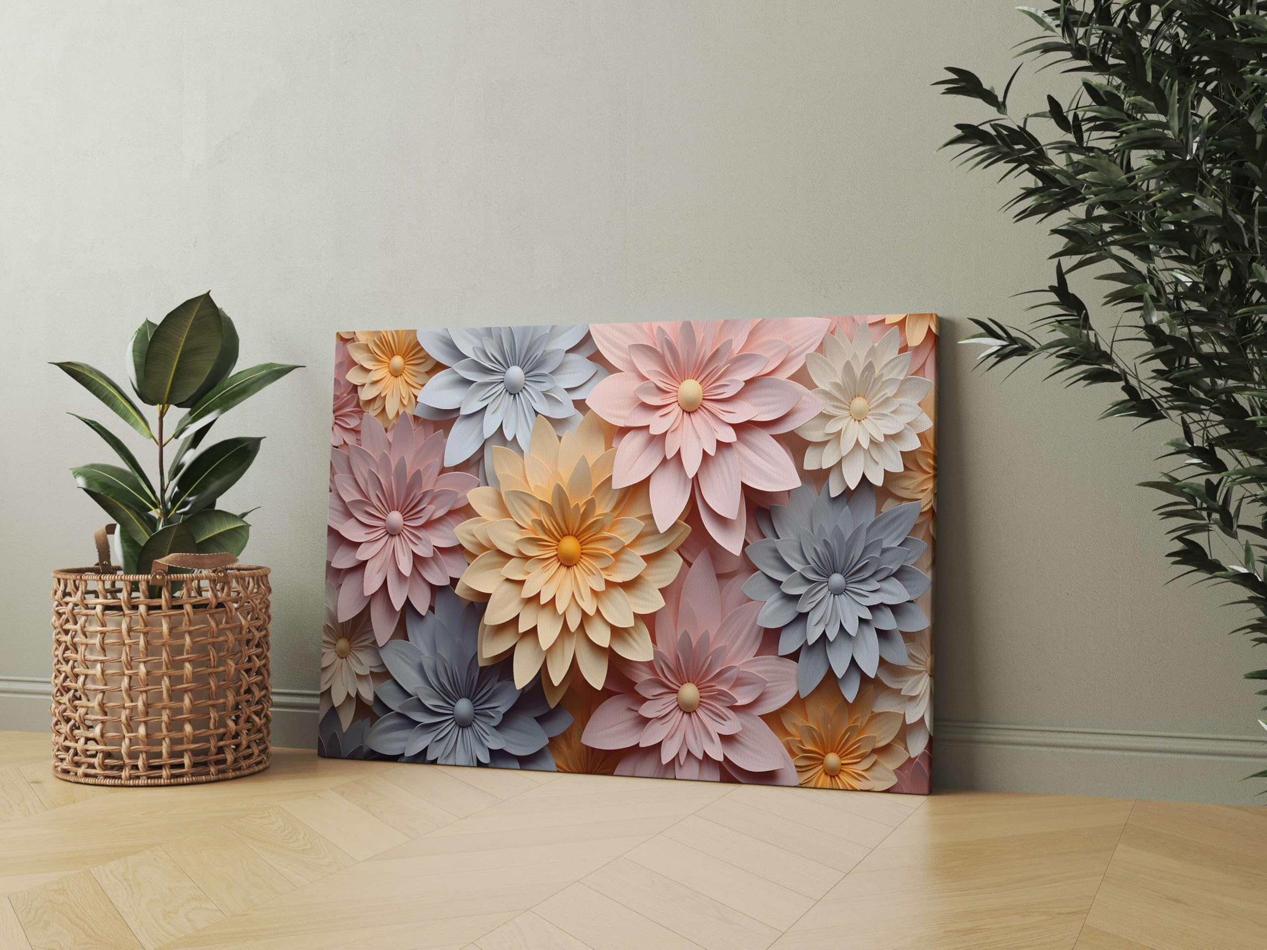 BLACKLUXE LIFESTYLE LTD Flower Paintings For Wall Decoration With Frame Canvas Painting For Living Room Bedroom Home Office & Hotels - BLACKLUXECRAFTS