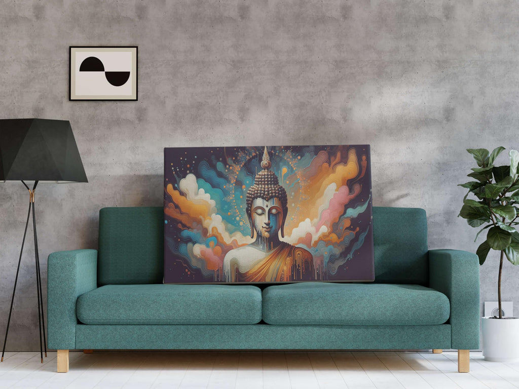 BLACKLUXE LIFESTYLE LTD Buddha Paintings For Wall Decoration With Frame Canvas Painting For Living Room Bedroom Home Office & Hotels - BLACKLUXECRAFTS