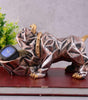 Geometric Bulldog Figurine Jewelry & Watch Holder – Resin Dog Statue with Golden Accents, Modern Decorative Storage Box for Home & Office (BLACKLUXE CRAFTS) - BLACKLUXECRAFTS