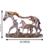 Silver & Gold Horse Family Figurine – Handcrafted Resin Horse Sculpture for Home Décor & Gift (BLACKLUXE CRAFTS) - BLACKLUXECRAFTS